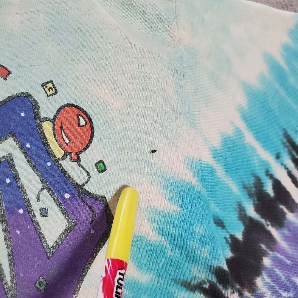 VINTAGE Grateful Dead Men Shirt Xl Tie Dye 1990 Liquid Blue Capricornus READ - Picture 11 of 16